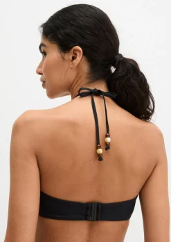Gepolstertes Neckholder-Bikini-Top mit Beads-Details und Bügeln