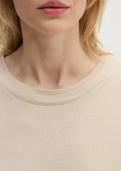 Geripptes Longsleeve slim mit TENCEL™ Modal