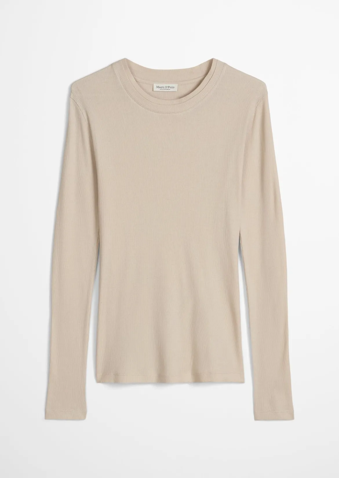 Geripptes Longsleeve slim mit TENCEL™ Modal