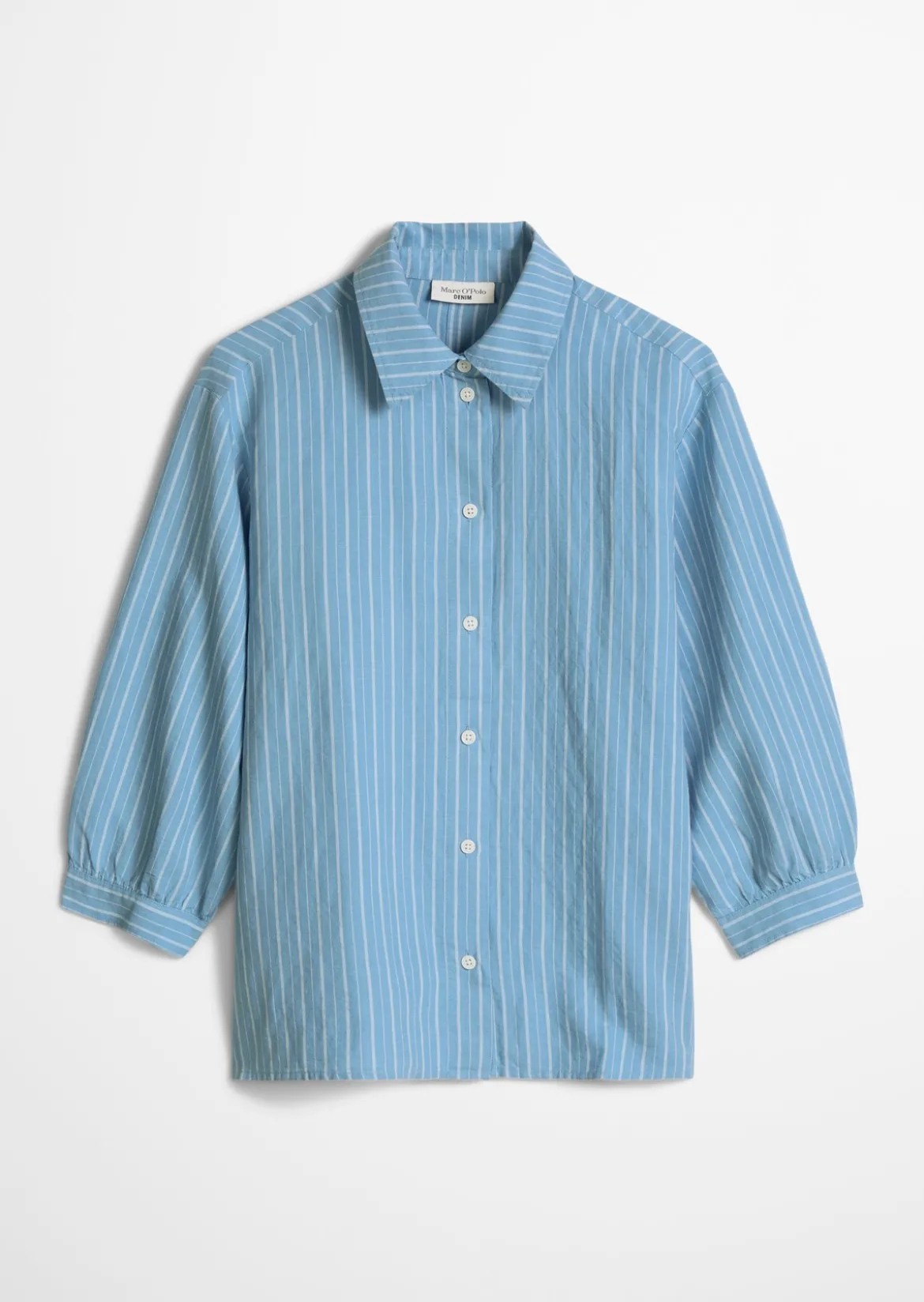 Gestreifte Bluse relaxed aus Leinen-Baumwolle-Mix