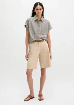 Gestreifte Bluse relaxed aus Baumwoll-Voile