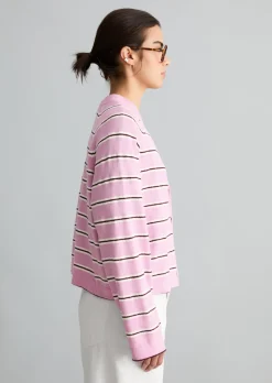 Gestreifter Cardigan regular aus Organic-Cotton-Modal-Mix