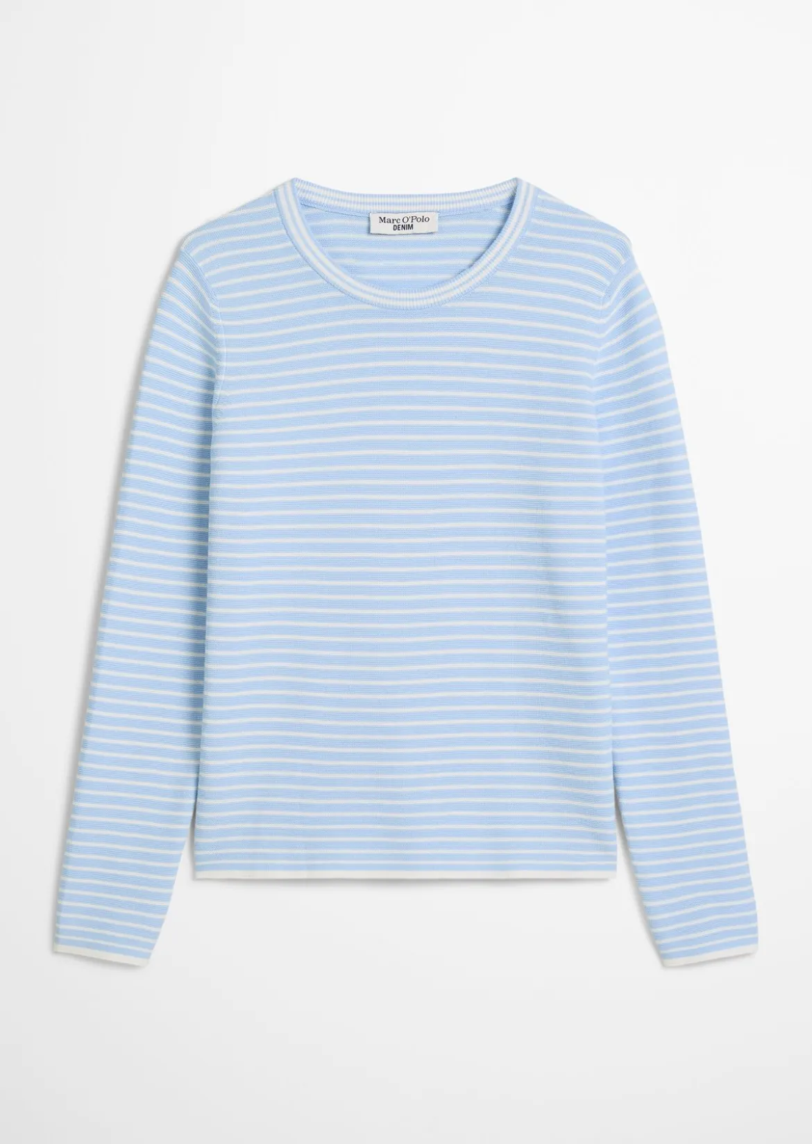 Gestreifter Pullover regular aus Compact Cotton