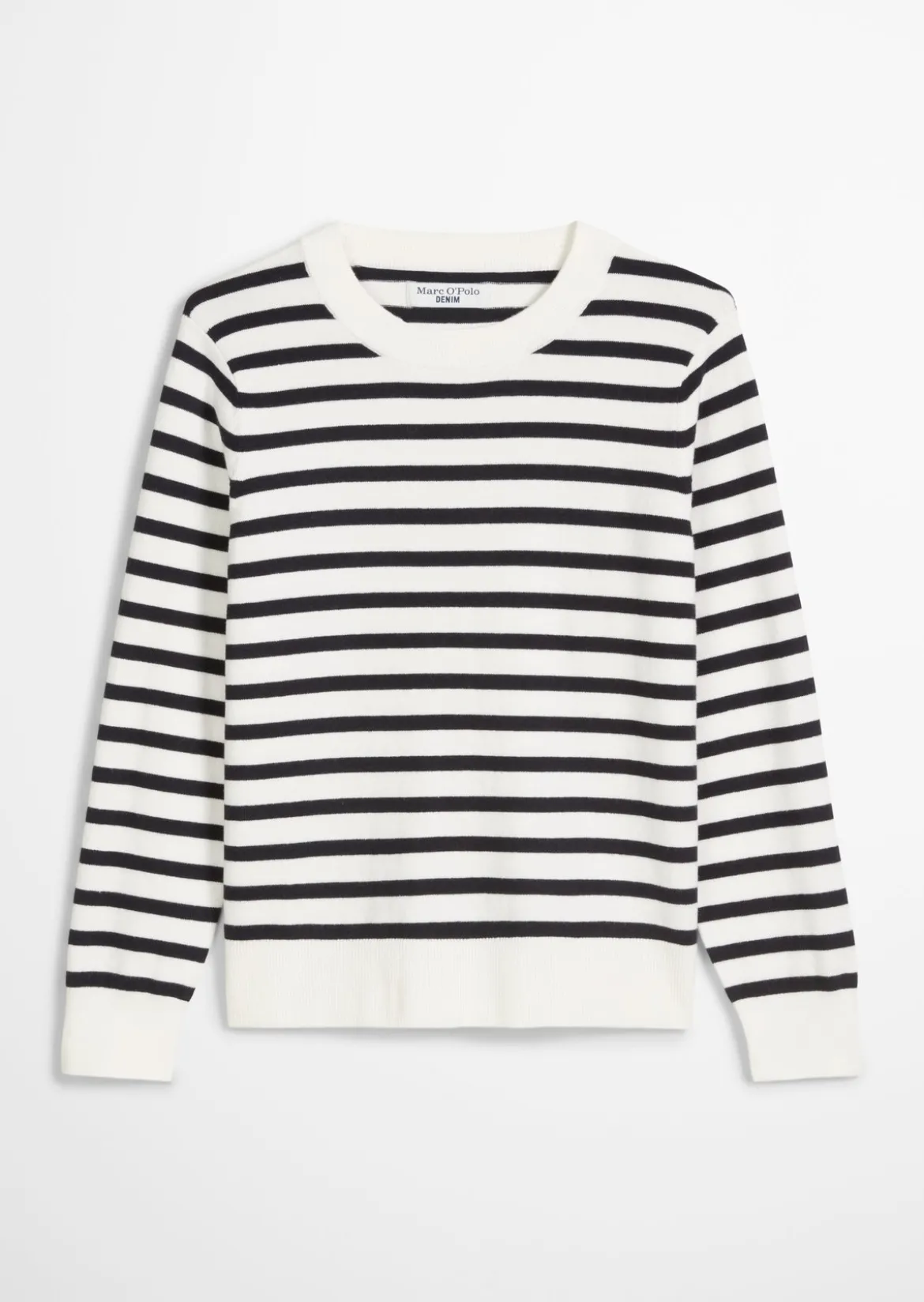 Gestreifter Pullover regular aus Soft Cotton Stretch