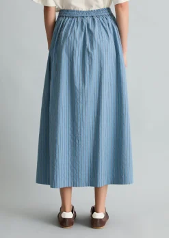 Gestreifter Rock regular aus Organic Cotton Lyocell-Mix