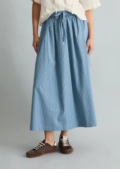 Gestreifter Rock regular aus Organic Cotton Lyocell-Mix