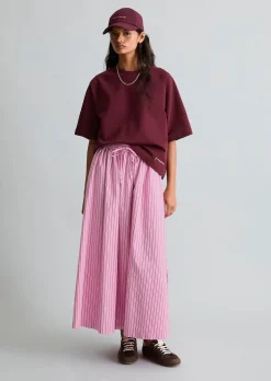 Gestreifter Rock regular aus Organic Cotton Lyocell-Mix