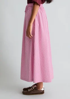 Gestreifter Rock regular aus Organic Cotton Lyocell-Mix