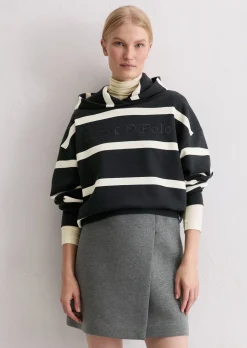 Gestreiftes Hoodie relaxed aus Organic Cotton