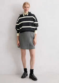 Gestreiftes Hoodie relaxed aus Organic Cotton
