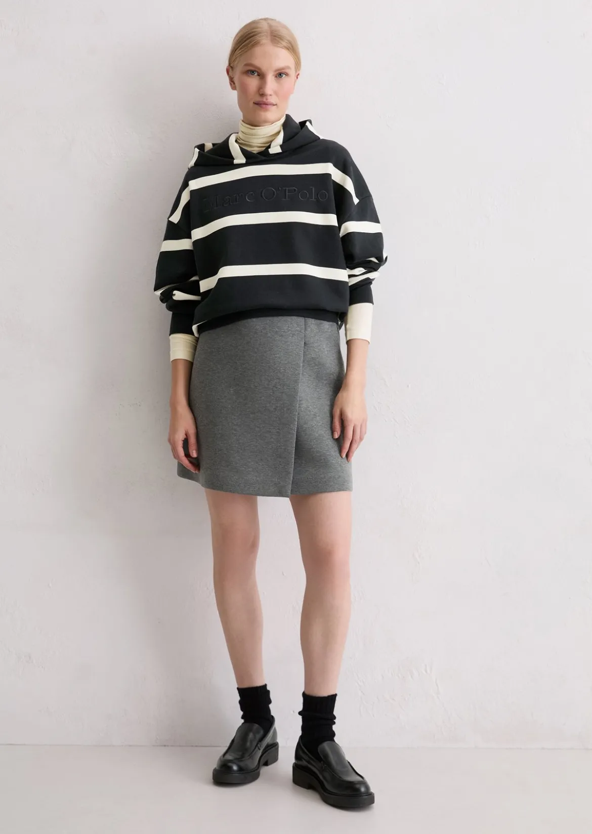 Gestreiftes Hoodie relaxed aus Organic Cotton