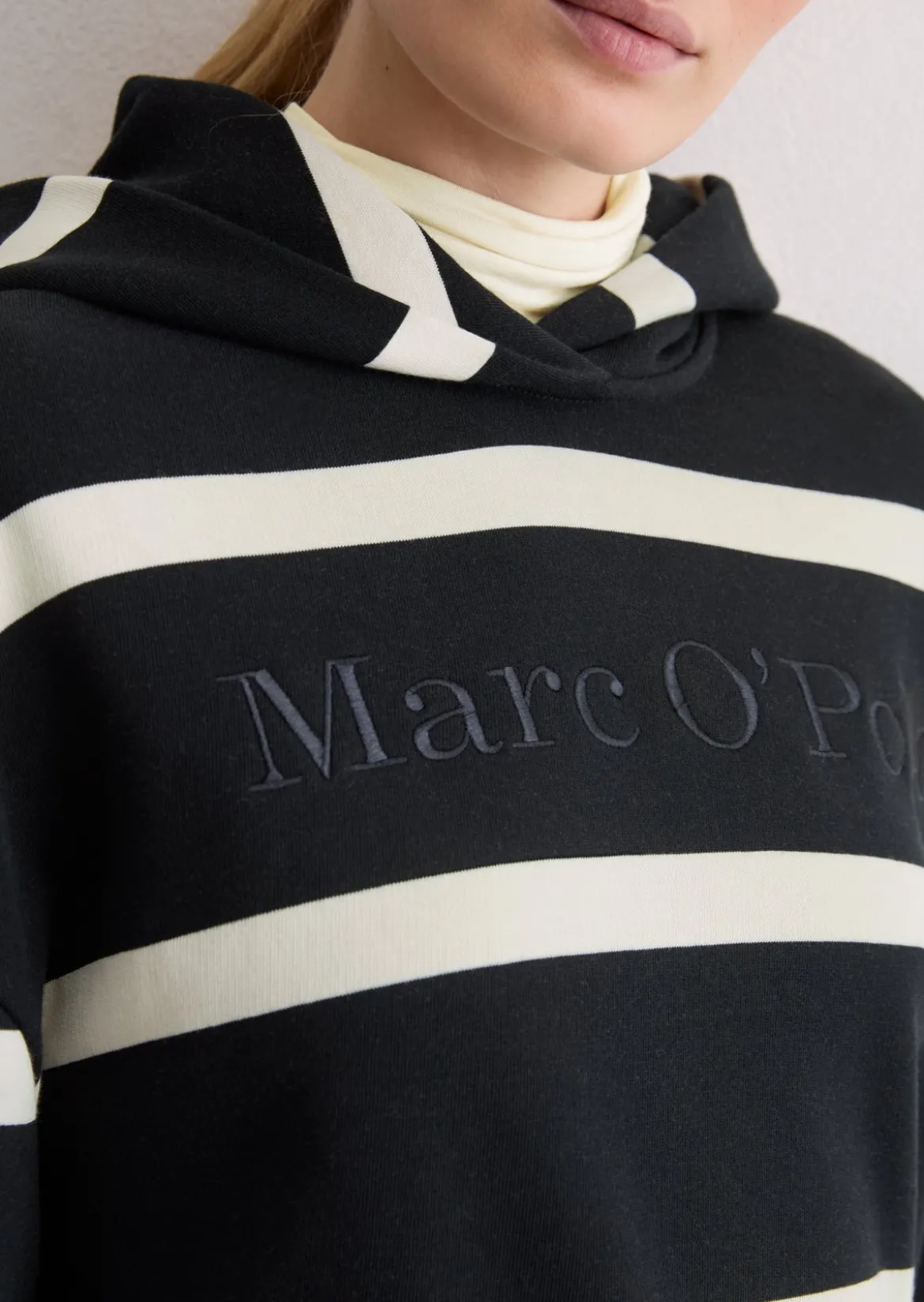 Gestreiftes Hoodie relaxed aus Organic Cotton