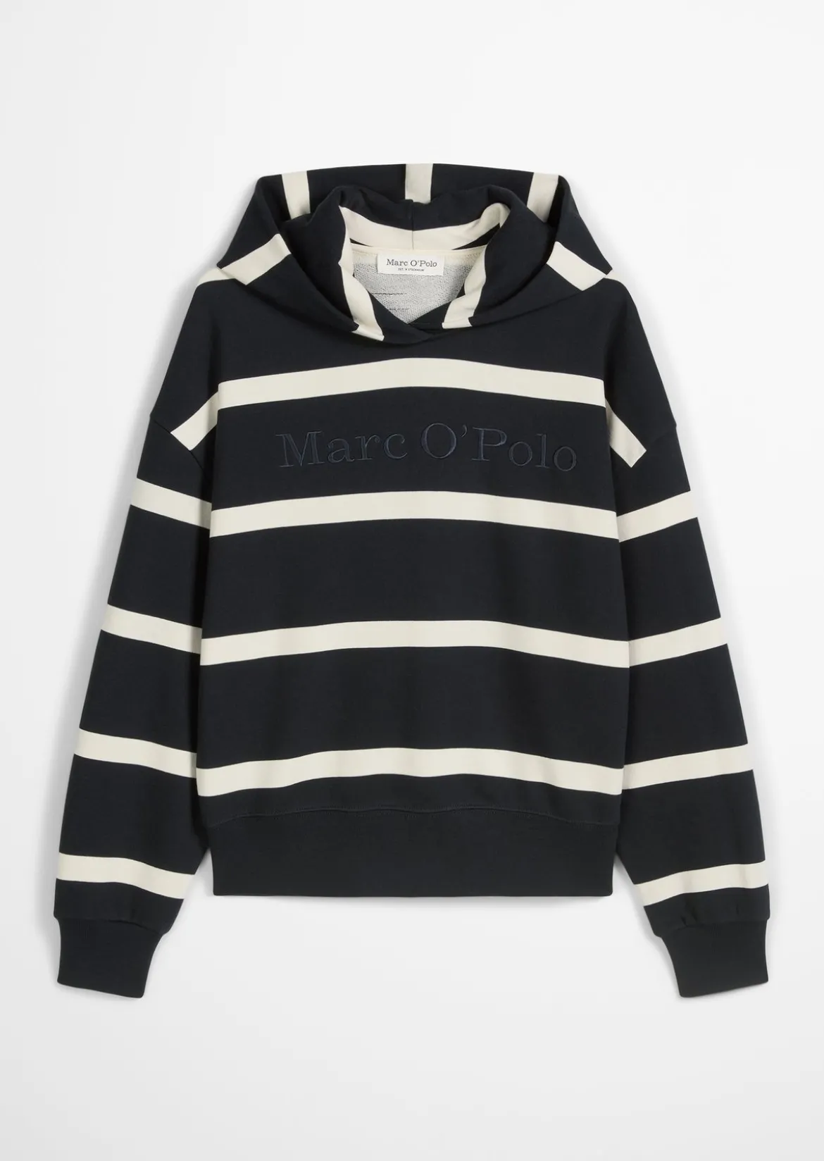 Gestreiftes Hoodie relaxed aus Organic Cotton