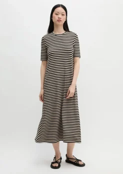 Gestreiftes Jerseykleid A-Shape aus TENCEL™ Modal