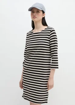 Gestreiftes Jerseykleid loose aus weichem Jersey
