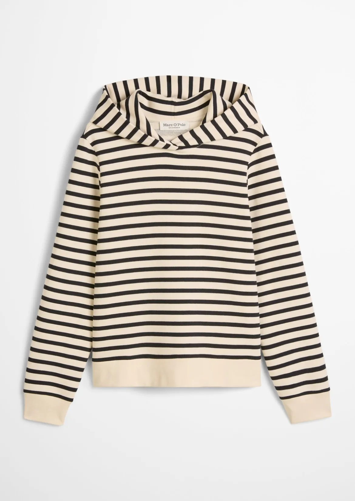 Gestreiftes Kapuzen-Sweatshirt relaxed aus Organic Cotton