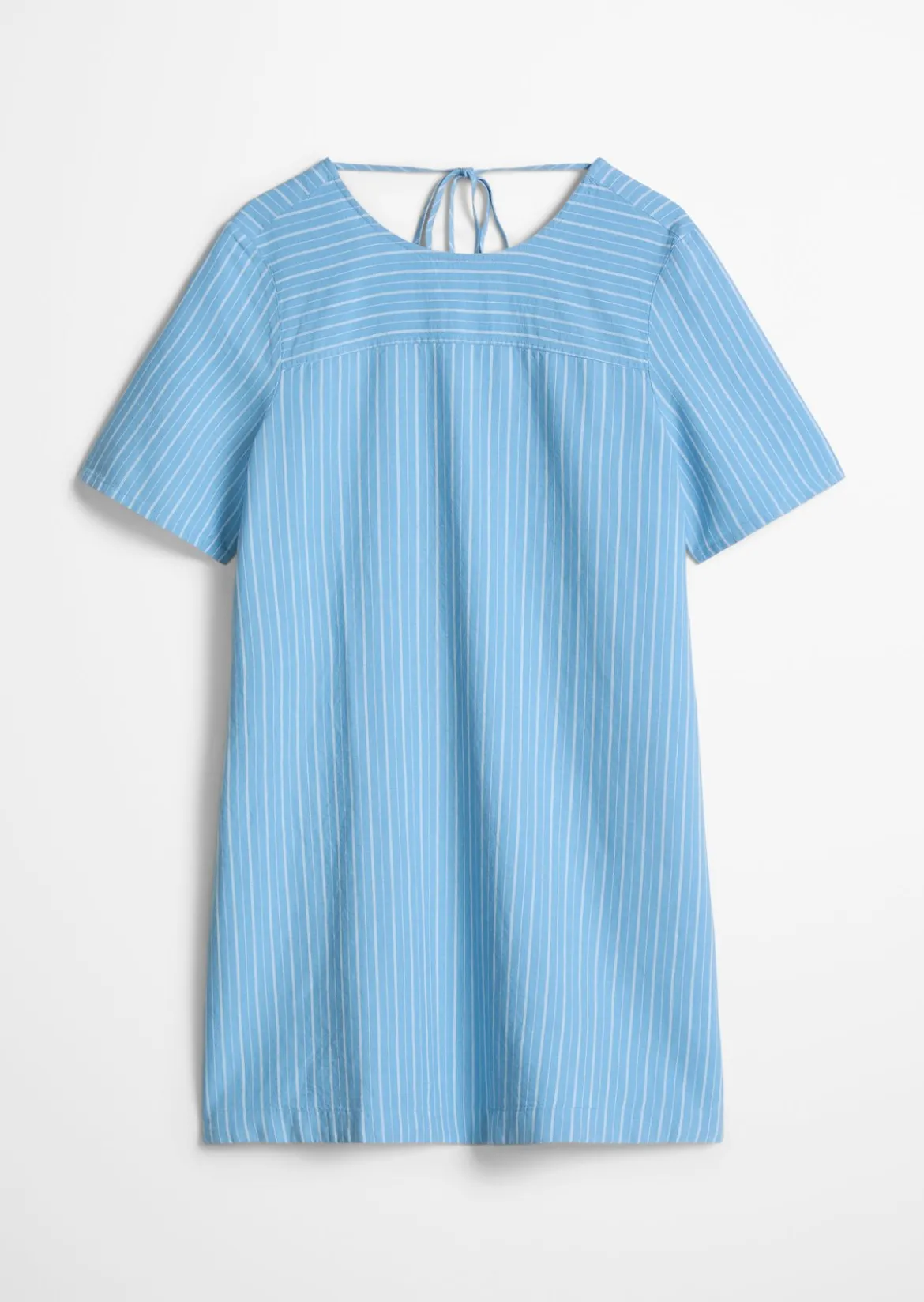 Gestreiftes Kleid relaxed aus Leinen-Baumwolle-Mix