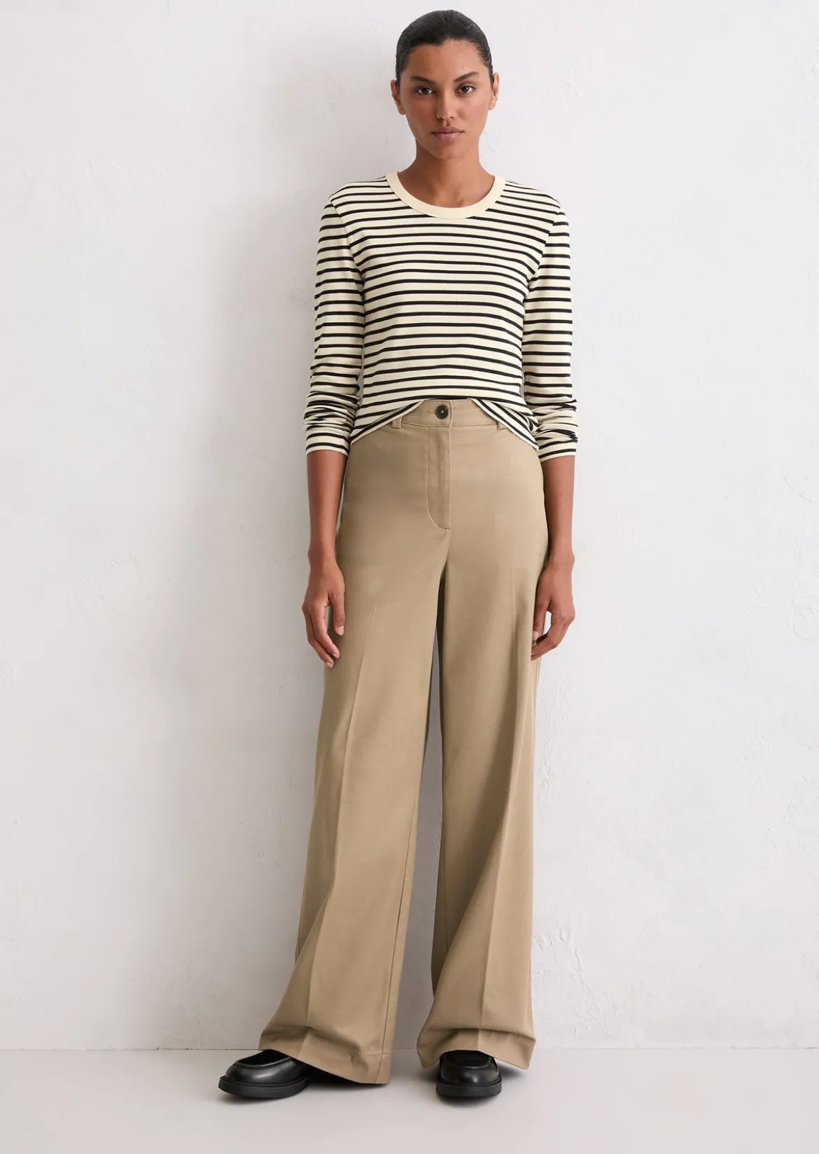 Gestreiftes Longsleeve regular aus reiner Bio-Baumwolle