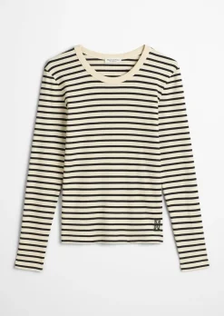Gestreiftes Longsleeve regular aus reiner Bio-Baumwolle