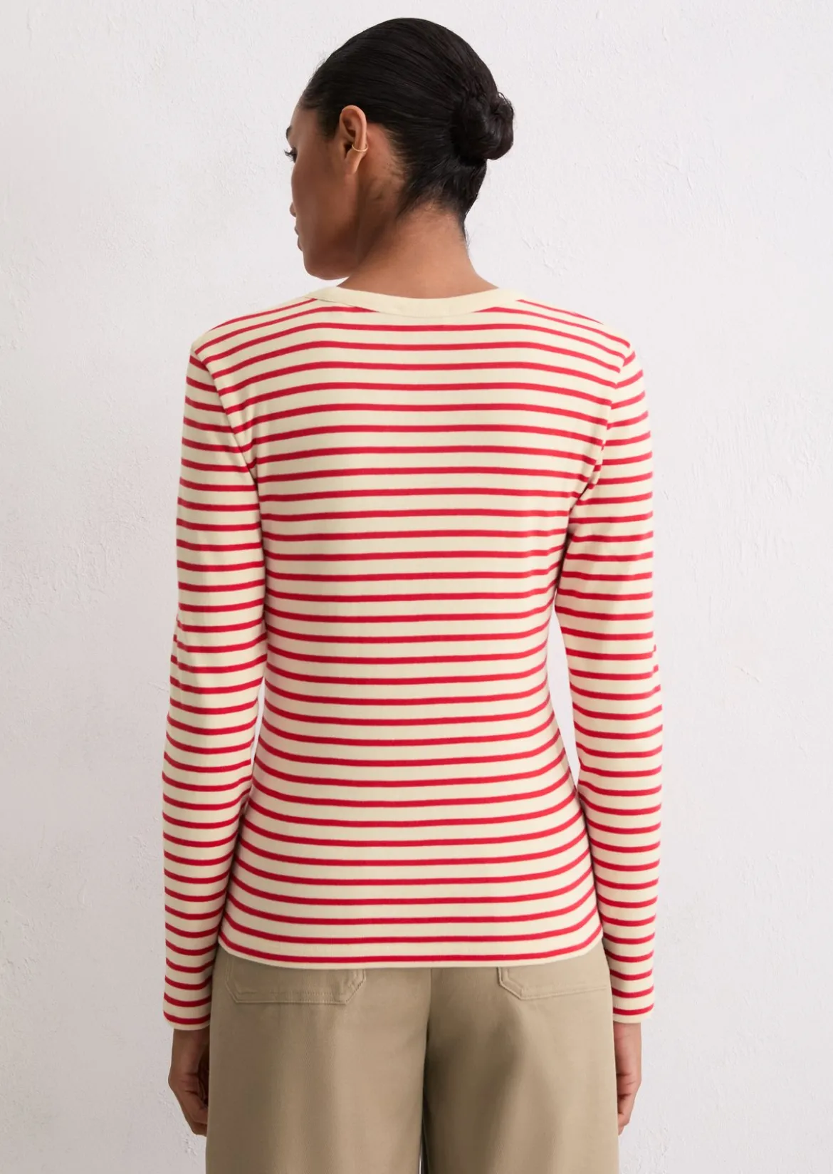 Gestreiftes Longsleeve regular aus reiner Bio-Baumwolle