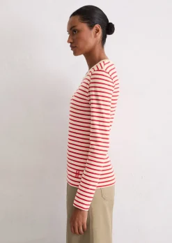Gestreiftes Longsleeve regular aus reiner Bio-Baumwolle