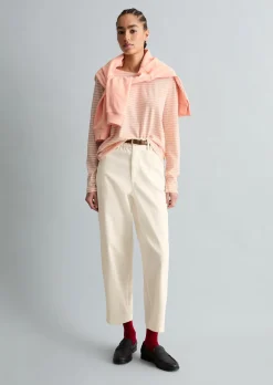 Gestreiftes Longsleeve relaxed aus Loose Knit Jersey
