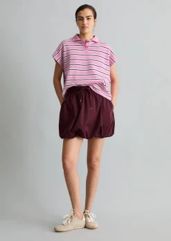Gestreiftes Poloshirt wide aus Heavy Jersey