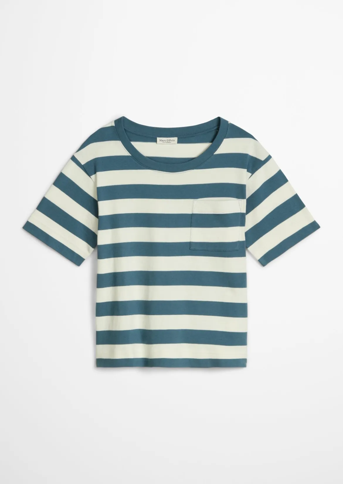 Gestreiftes T-Shirt loose aus weichem Single Jersey