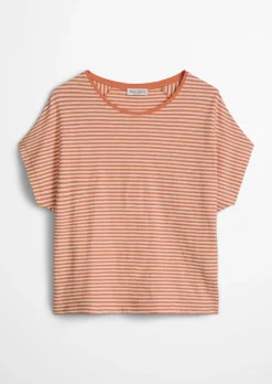 Gestreiftes T-Shirt regular aus Baumwoll-Single-Jersey