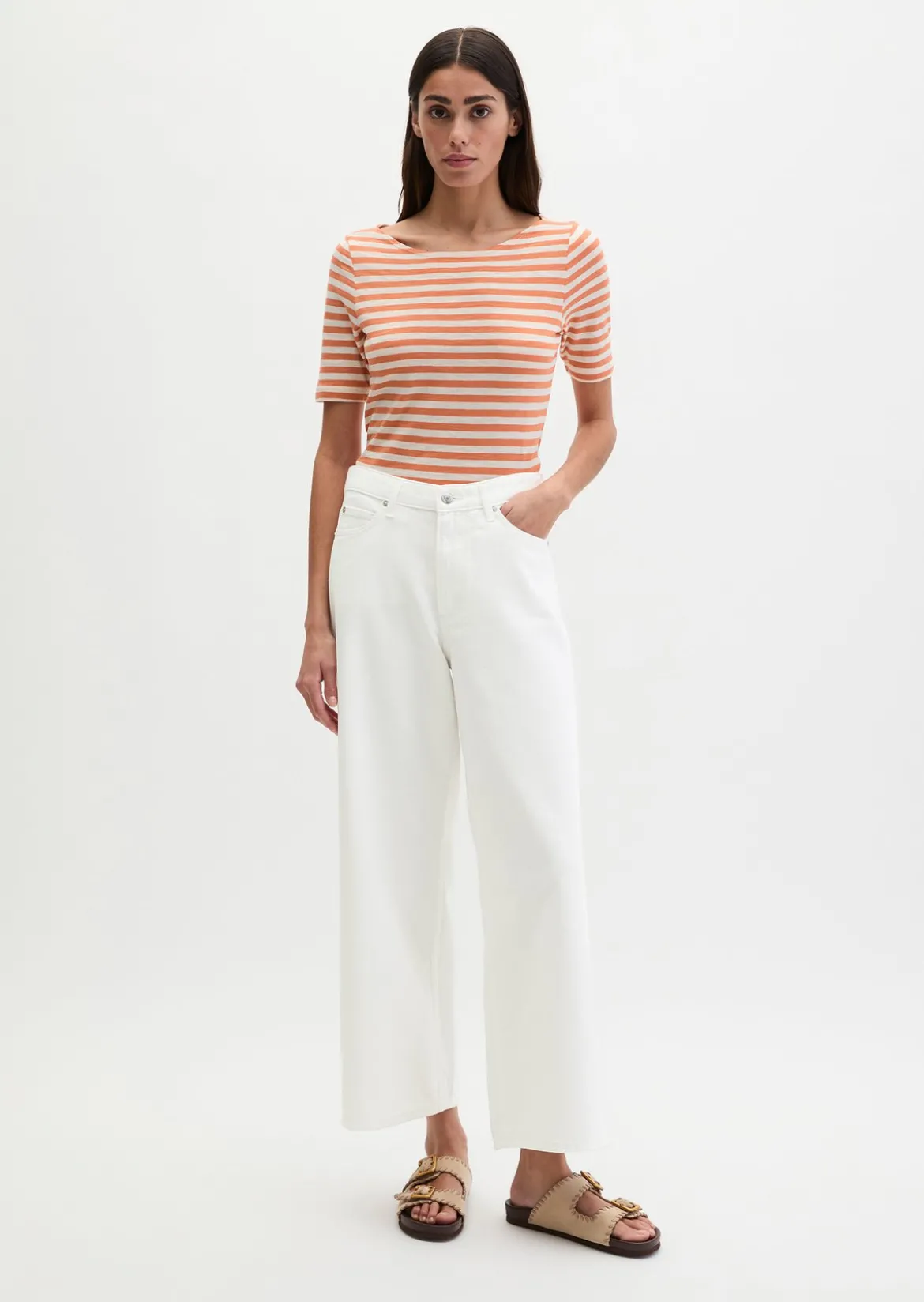 Gestreiftes T-Shirt regular aus Organic Cotton-Jersey