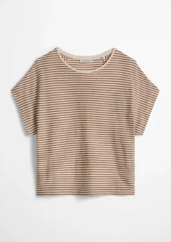 Gestreiftes T-Shirt regular aus Baumwoll-Single-Jersey