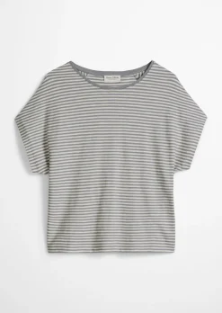 Gestreiftes T-Shirt regular aus Baumwoll-Single-Jersey
