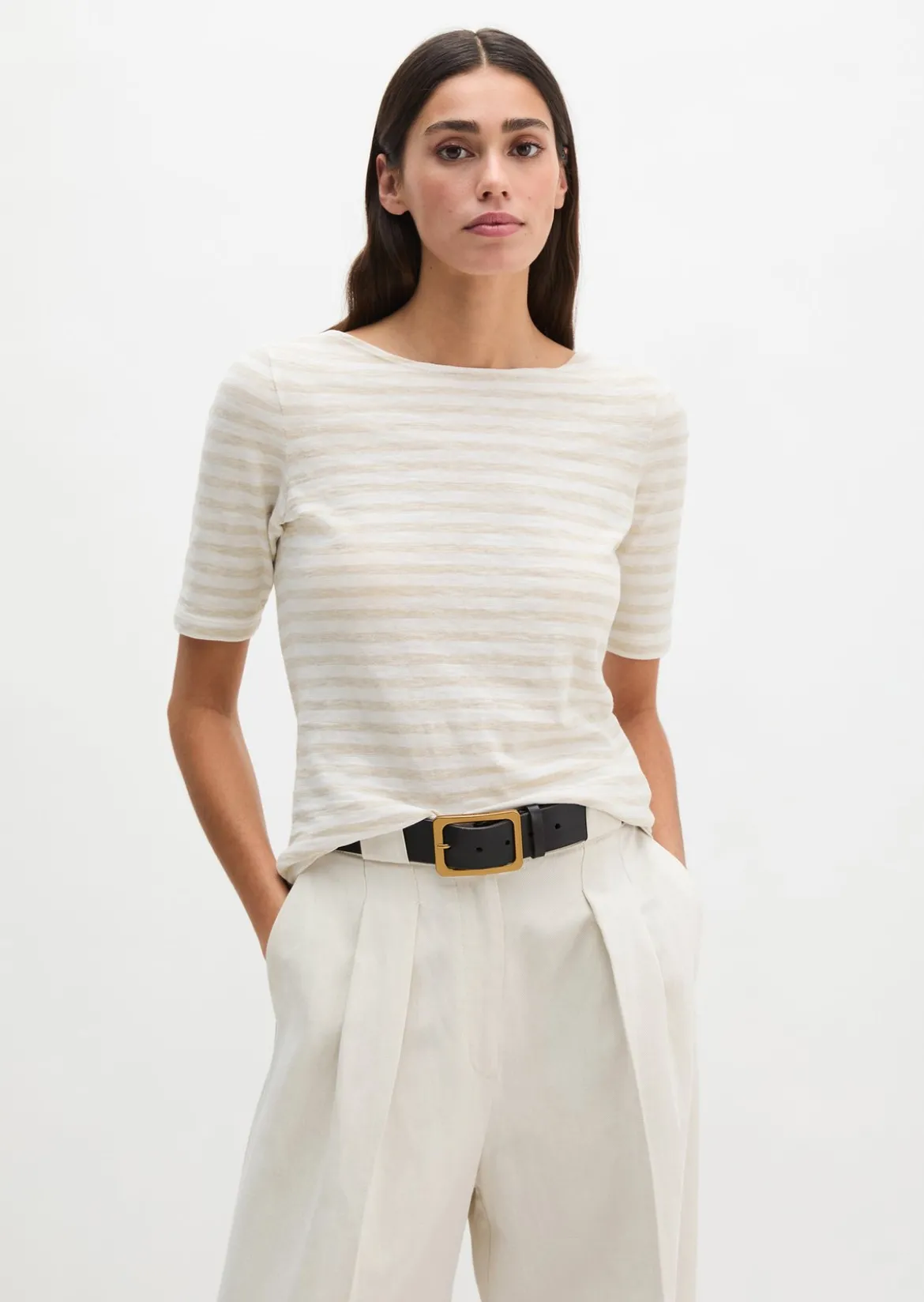 Gestreiftes T-Shirt regular aus Organic Cotton-Jersey
