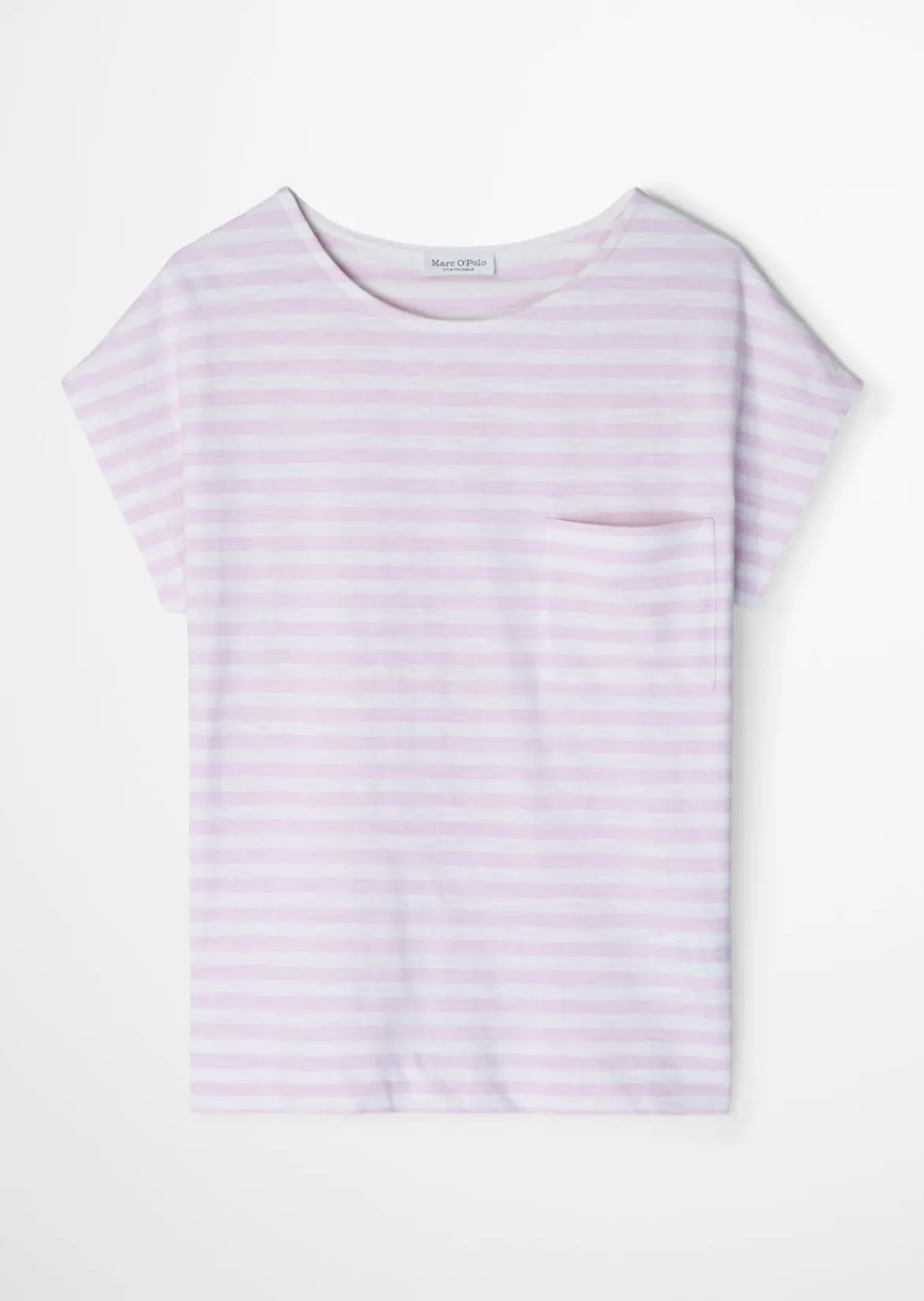 Gestreiftes T-Shirt regular aus weichem Baumwoll-Slub-Jersey