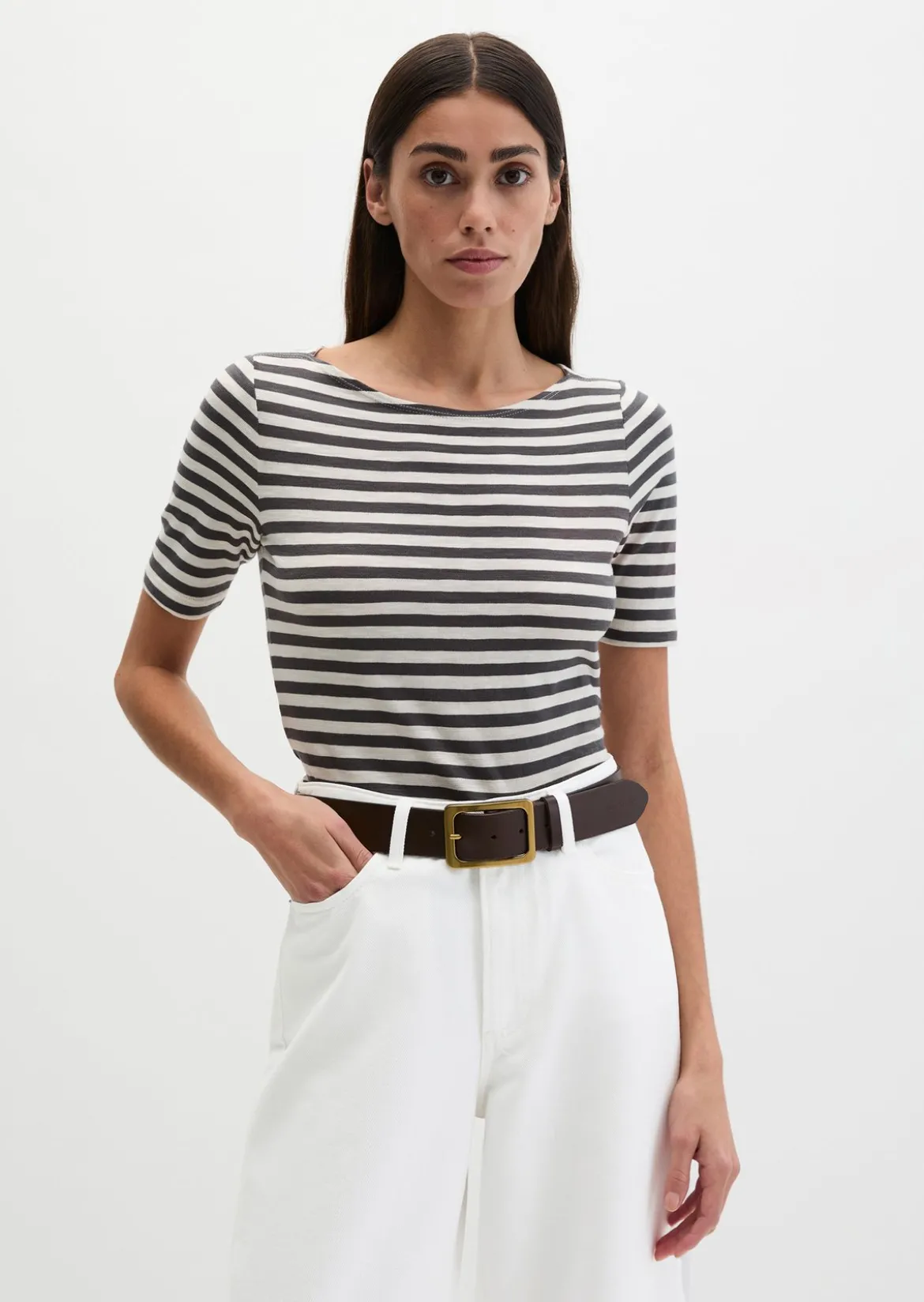 Gestreiftes T-Shirt regular aus Organic Cotton-Jersey