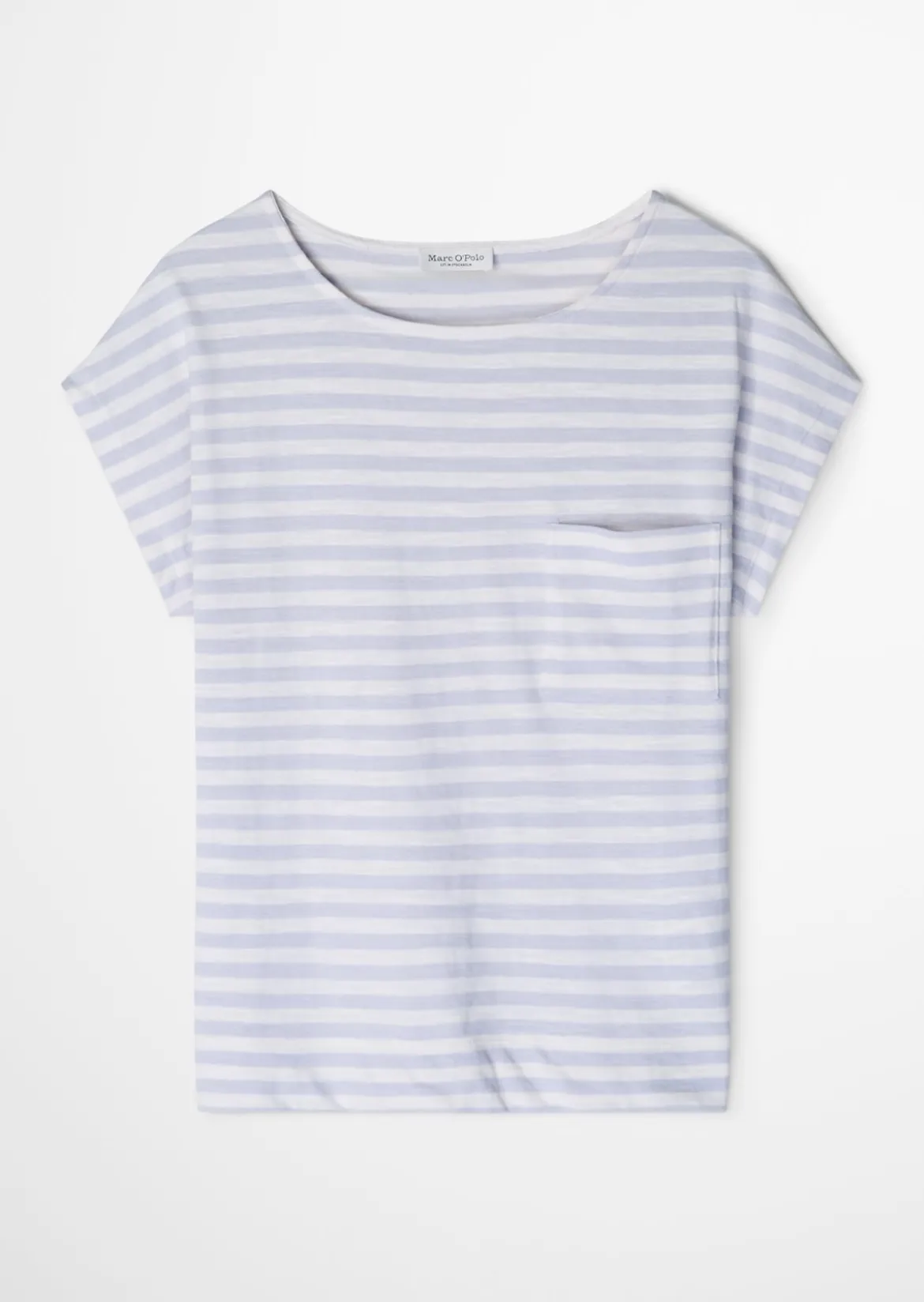 Gestreiftes T-Shirt regular aus weichem Baumwoll-Slub-Jersey