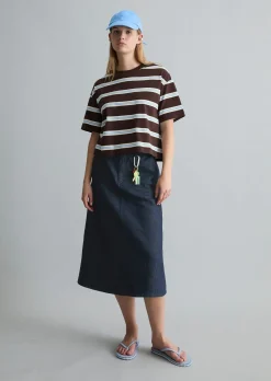 Gestreiftes T-Shirt relaxed aus Heavy Jersey