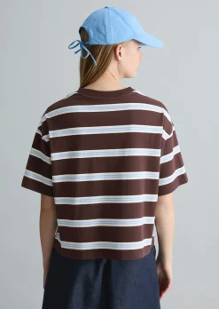 Gestreiftes T-Shirt relaxed aus Heavy Jersey