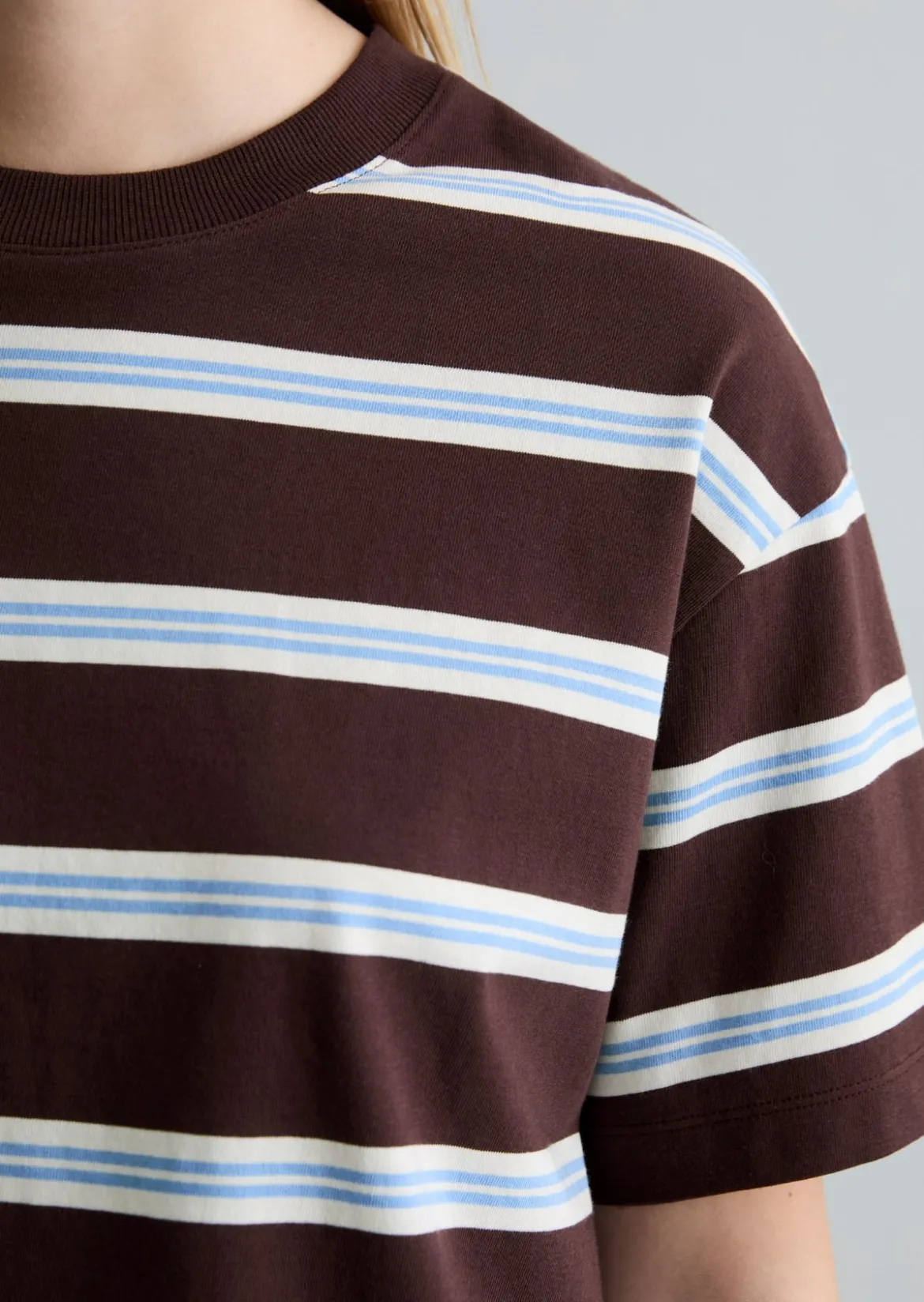 Gestreiftes T-Shirt relaxed aus Heavy Jersey