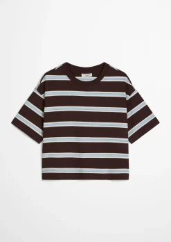 Gestreiftes T-Shirt relaxed aus Heavy Jersey