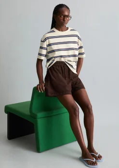 Gestreiftes T-Shirt relaxed aus Heavy Jersey