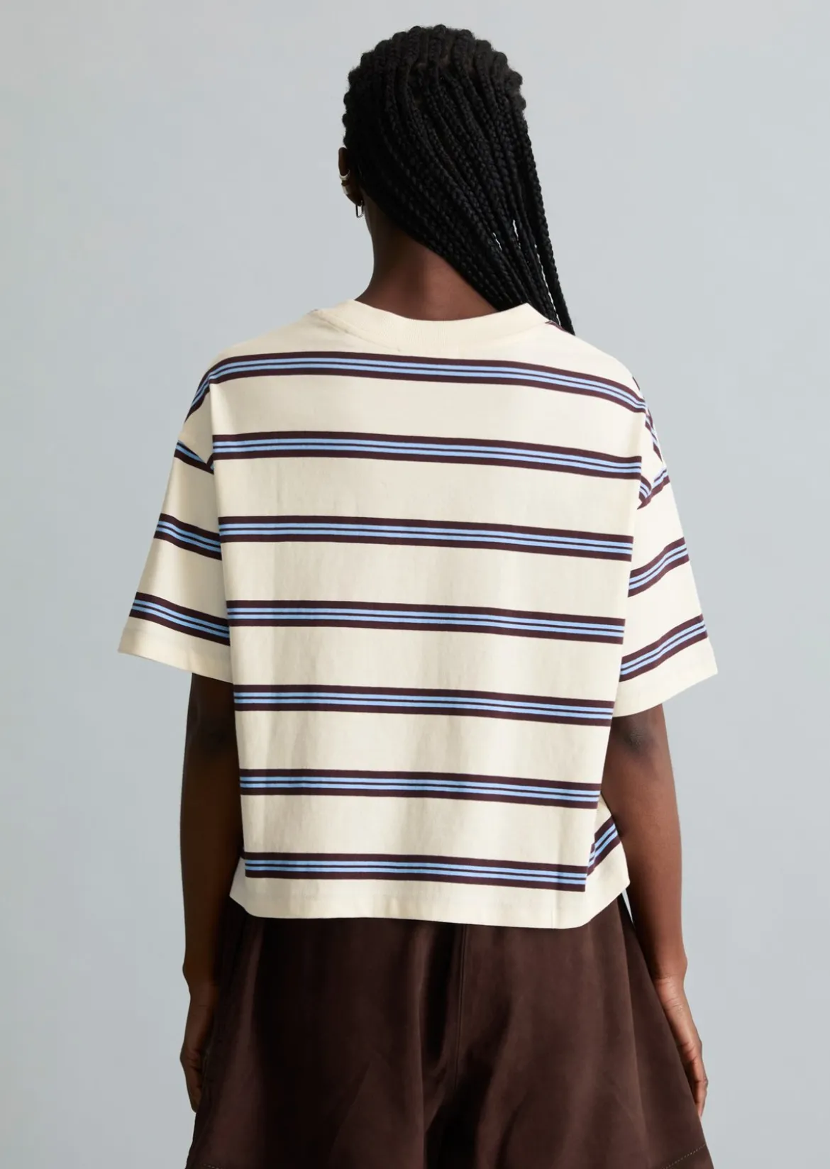 Gestreiftes T-Shirt relaxed aus Heavy Jersey