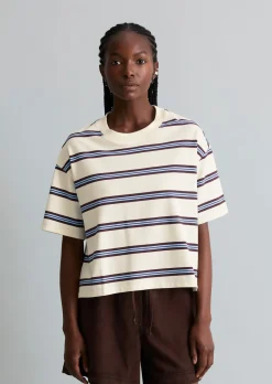 Gestreiftes T-Shirt relaxed aus Heavy Jersey