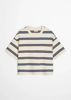 Gestreiftes T-Shirt relaxed aus Heavy Jersey