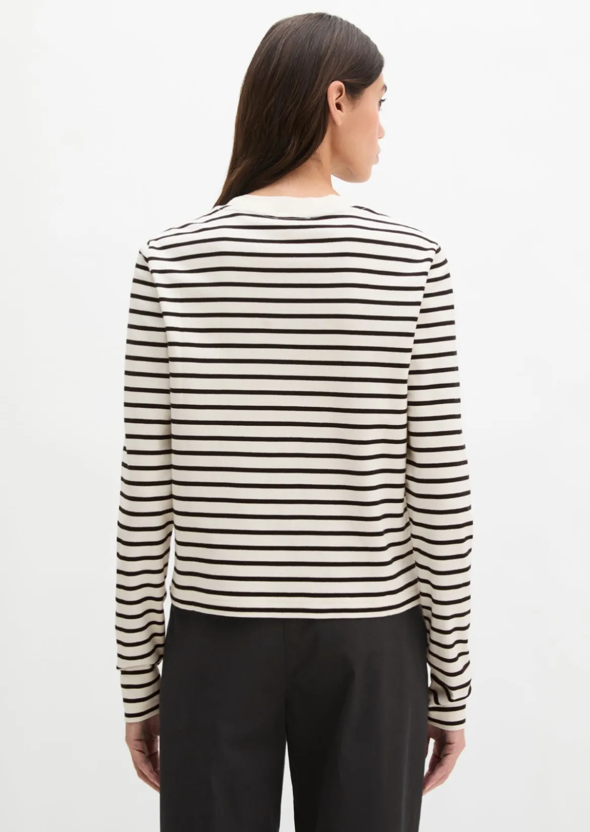 Gestreiftes T-Shirt relaxed aus Light Interlock-Jersey