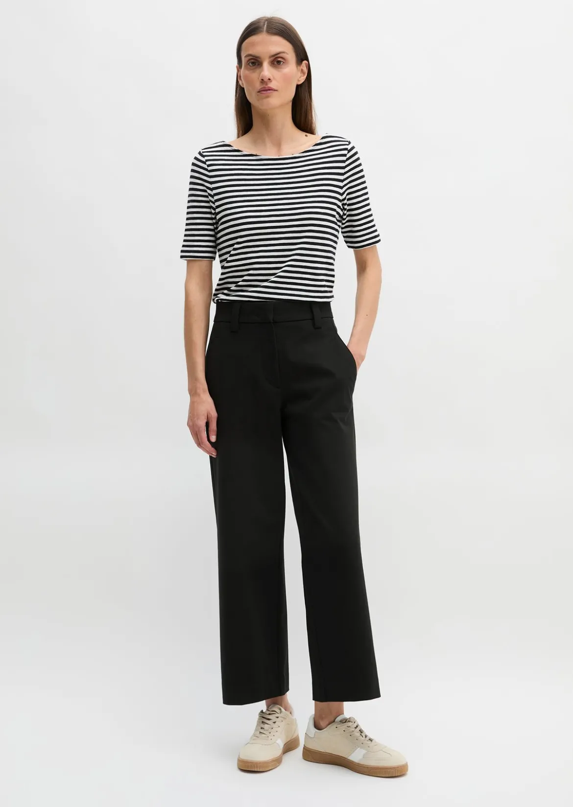 Gestreiftes T-Shirt slim aus Organic Cotton-Jersey