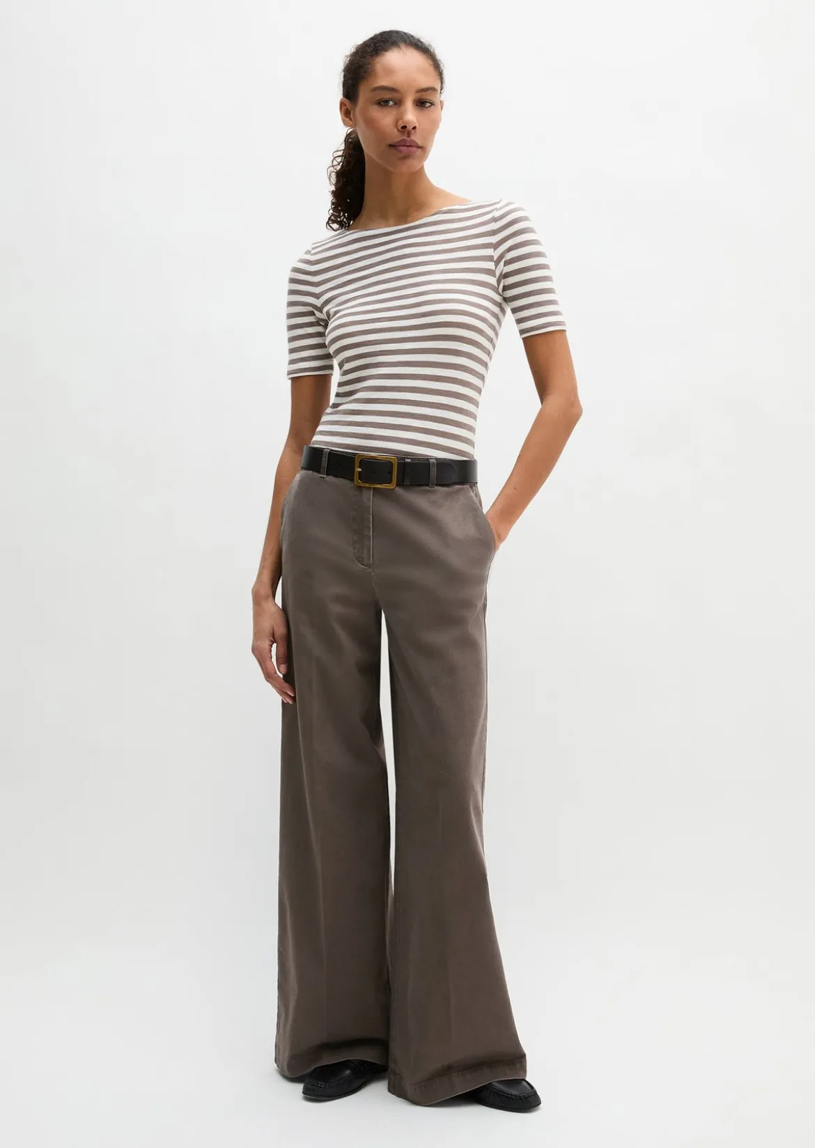 Gestreiftes T-Shirt slim aus Organic Cotton-Jersey