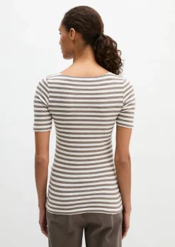 Gestreiftes T-Shirt slim aus Organic Cotton-Jersey
