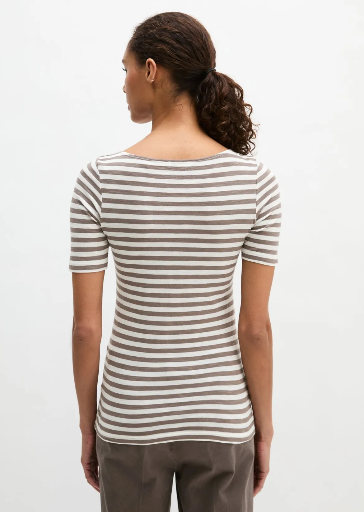 Gestreiftes T-Shirt slim aus Organic Cotton-Jersey