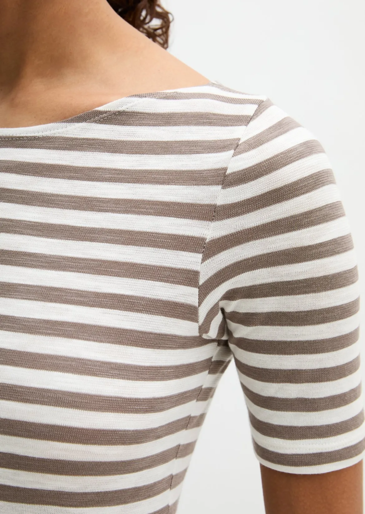 Gestreiftes T-Shirt slim aus Organic Cotton-Jersey